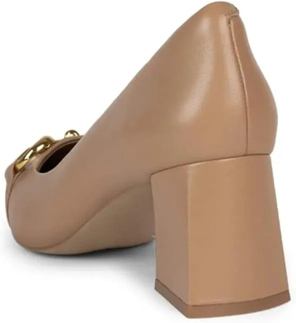 Jeffrey Campbell Happy-Hour Natural Gold Fashion Pointed Toe Slip On Pump Shoes