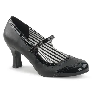 JENNA-06 - Blk Faux Leather-Pat