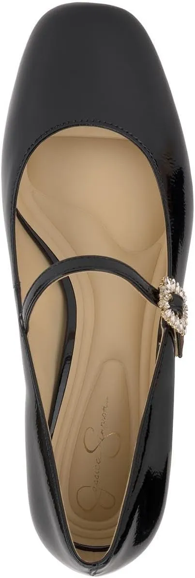 Jessica Simpson Womens Treen Adjustable Patent Mary Jane Heels