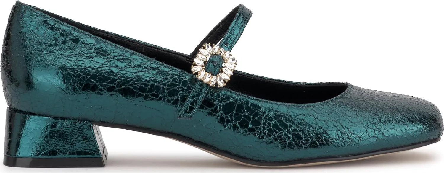 Jessica Simpson Womens Treen Adjustable Patent Mary Jane Heels