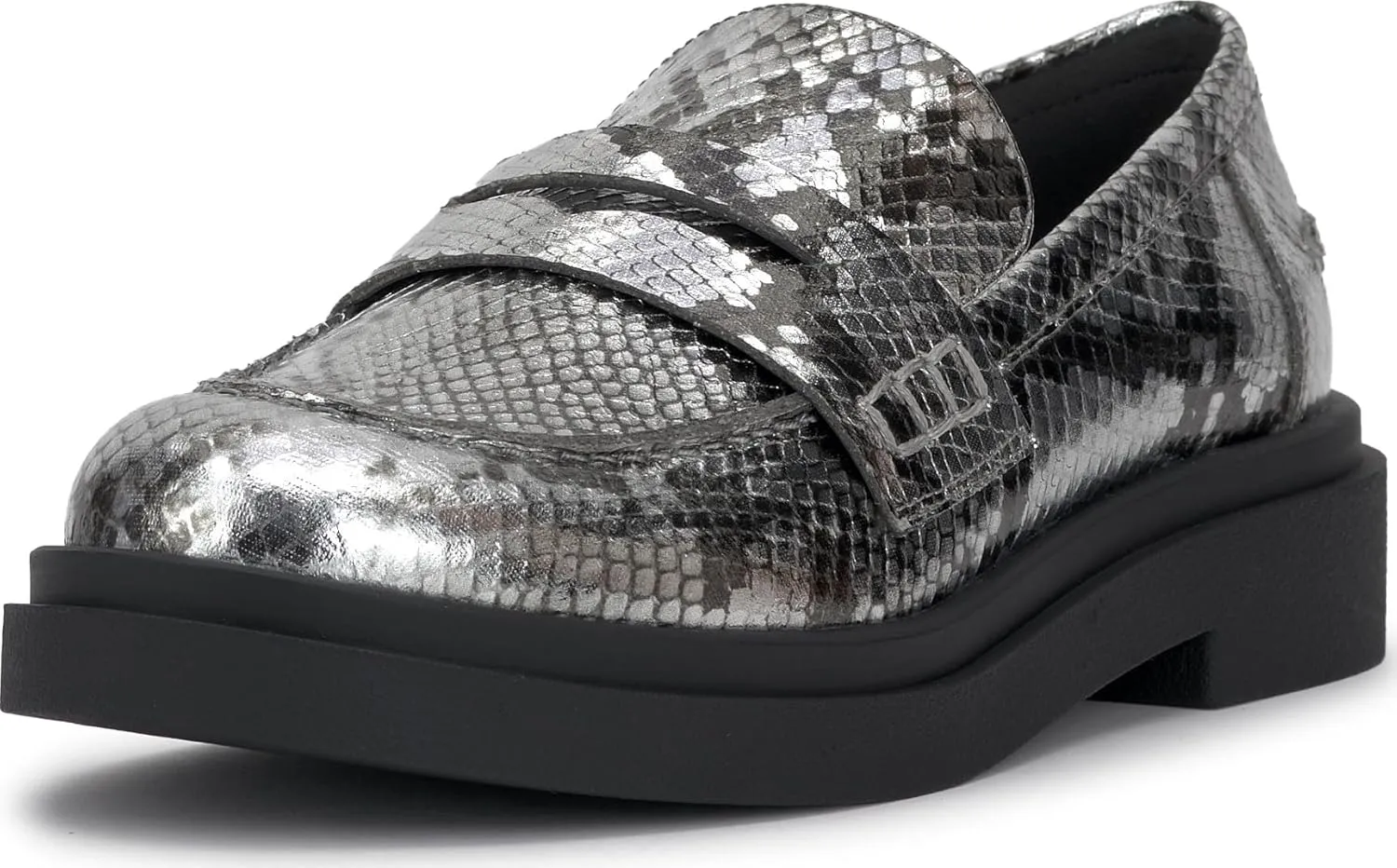 Jessica Simpson Women's Xuris Loafer Flat, Chrome, 11