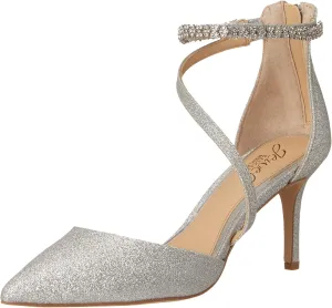 Jewel Badgley Mischka Alaia Pointed-Toe Kitten Heel