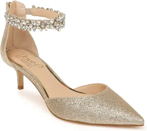 Jewel Badgley Mischka Robles Crystal Embellished Kitten Heel