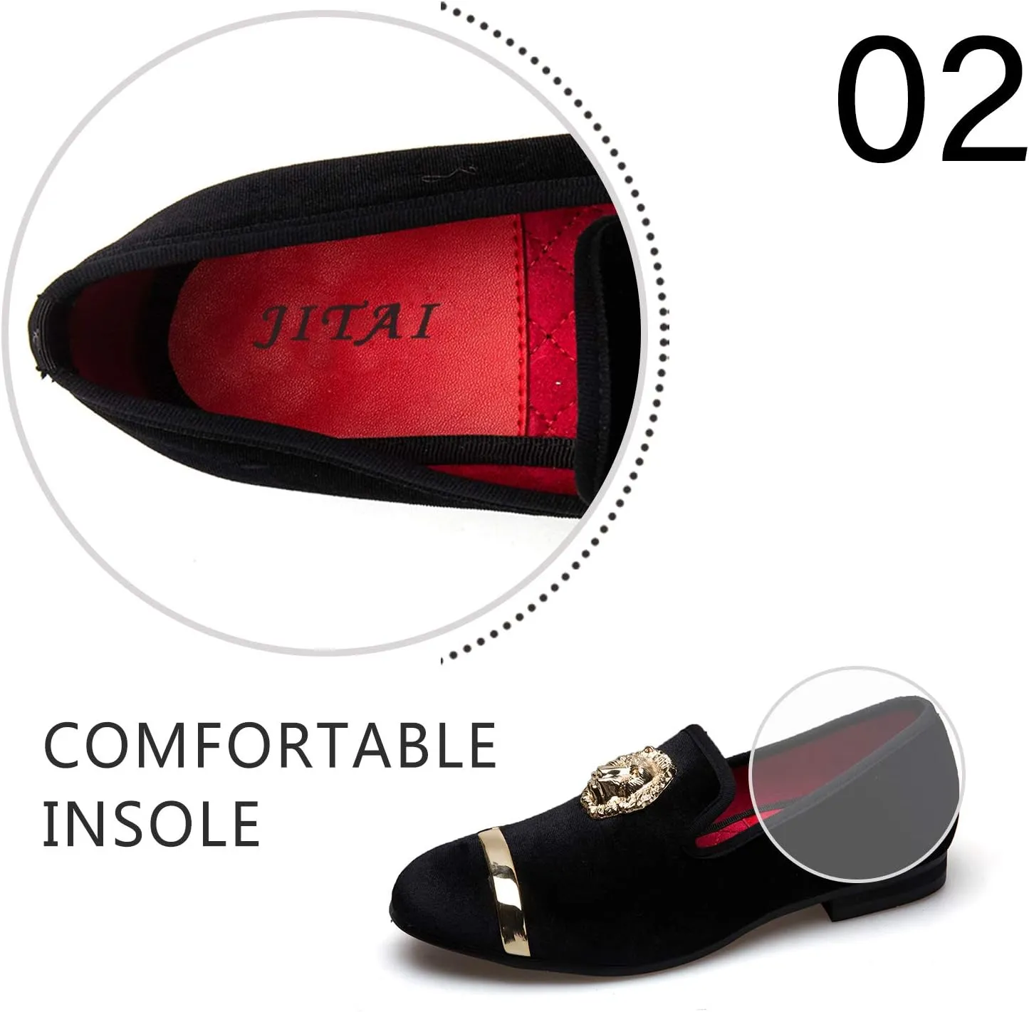 JITAI Men's Penny Slip-On Leather Lined Loafer Luxury Men Shoes