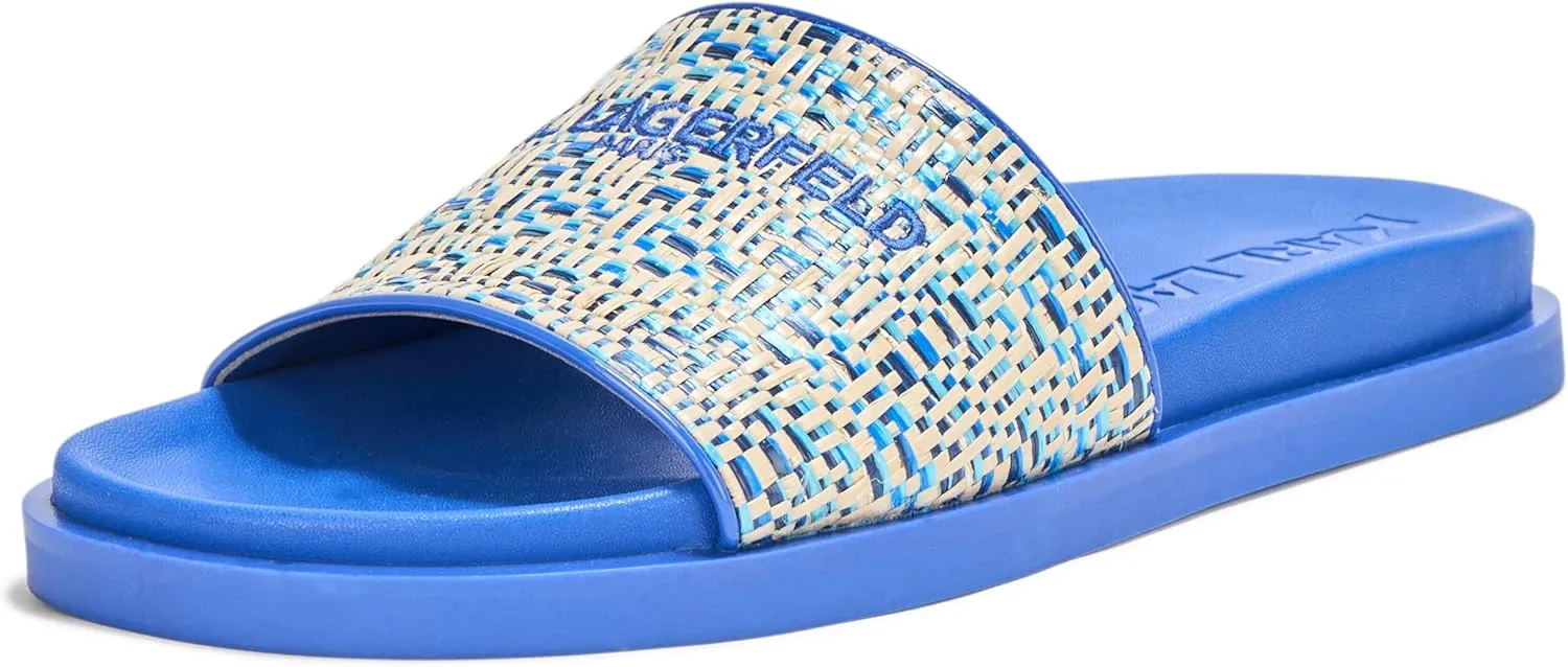 Karl Lagerfeld Paris Women's Everyday Cushioned Insole Hazlet-Flat Slide Sandal