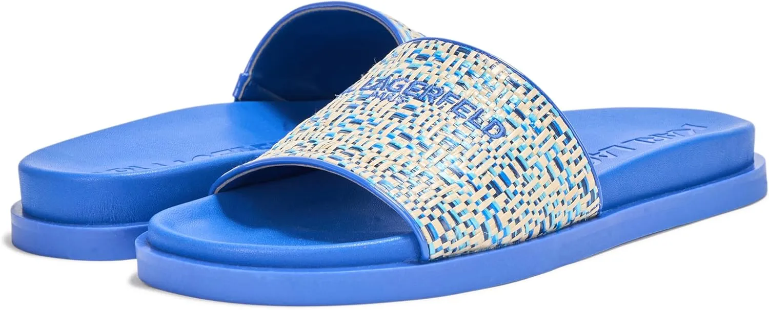 Karl Lagerfeld Paris Women's Everyday Cushioned Insole Hazlet-Flat Slide Sandal