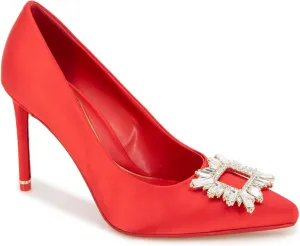 Kenneth Cole New York Women's QUINNLY Jewel Pump, Fuego Satin, 6.5