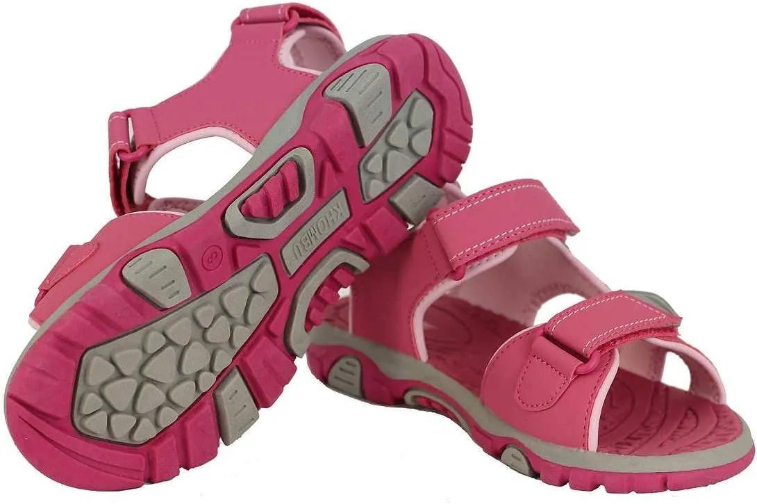 Khombu Girl's River Sandal Pink/Grey