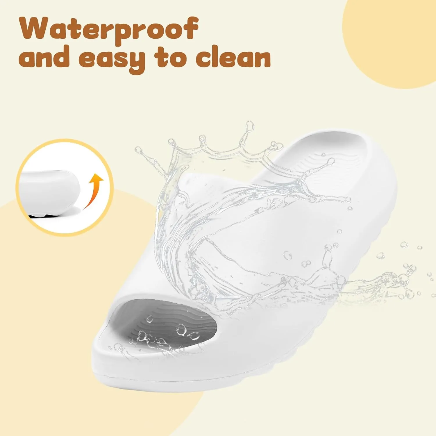 Kids Cloud Slides Slippers For Girls Boys,Pillow House Slippers Non-Slip Super Soft Quick Drying Shower Cushioned Slides Bathroom Thick Sole Sandals Indoor Outdoor Slippers