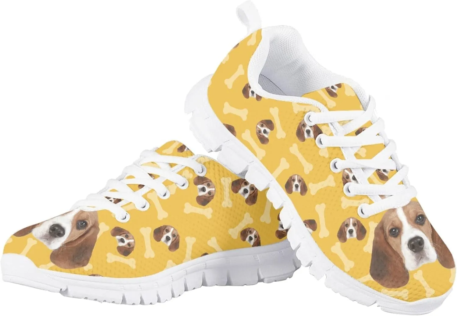 Kids Mesh Sneakers Graphic Cat Dog Print Cute Running Tennis Shoes for Girls and Boys