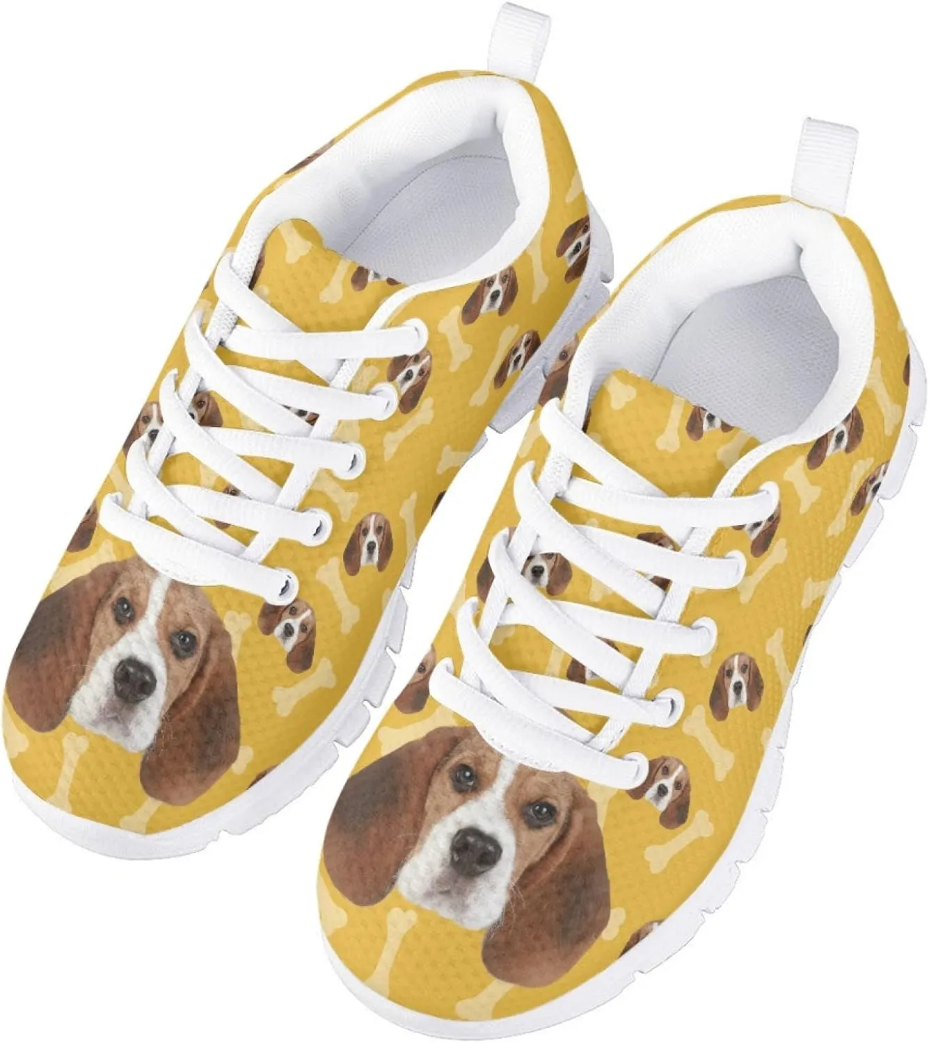 Kids Mesh Sneakers Graphic Cat Dog Print Cute Running Tennis Shoes for Girls and Boys