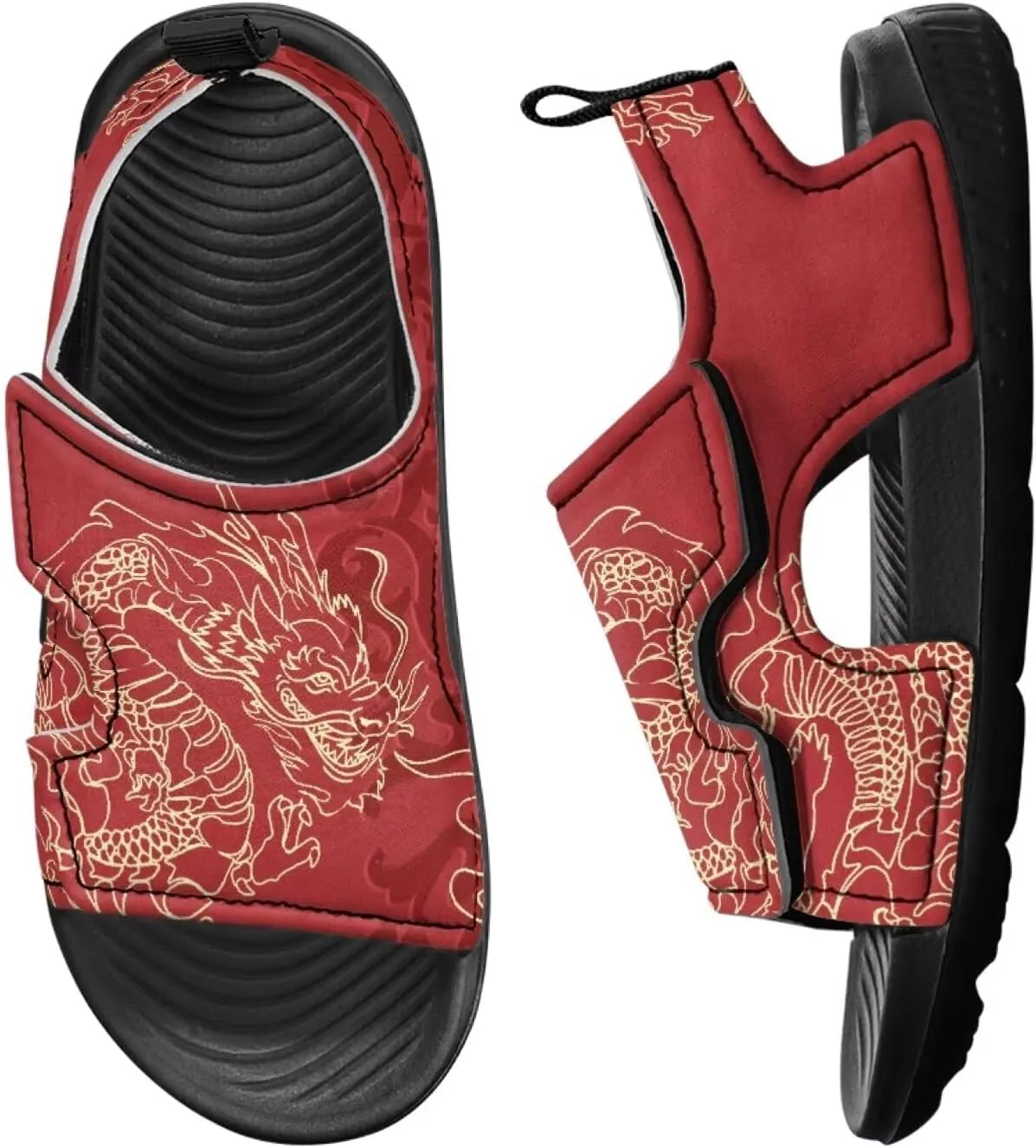 Kids Sandals Boys Girls Summer Outdoor Non-slip Athletic Sandals Adjustable Sport Sandal Lightweight Beach Gifts for Toddler/Little/Big Kid