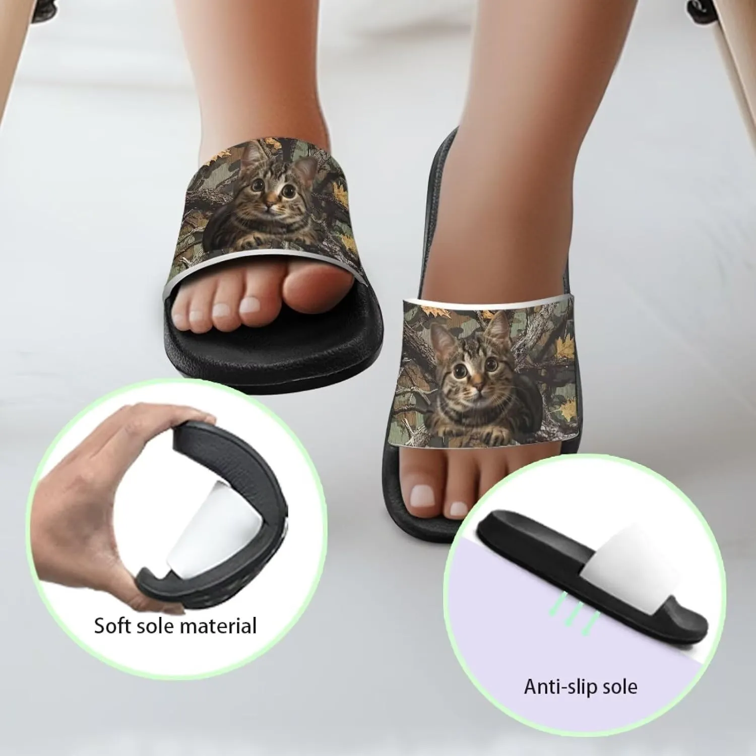 Kids Summer Sandals Cute Cartoon Slides for Girls & Boys Beach Pool House Shoes