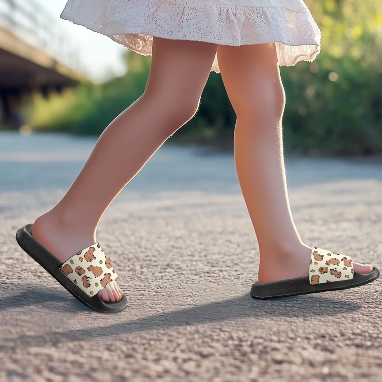 Kids Summer Sandals Cute Cartoon Slides for Girls & Boys Beach Pool House Shoes