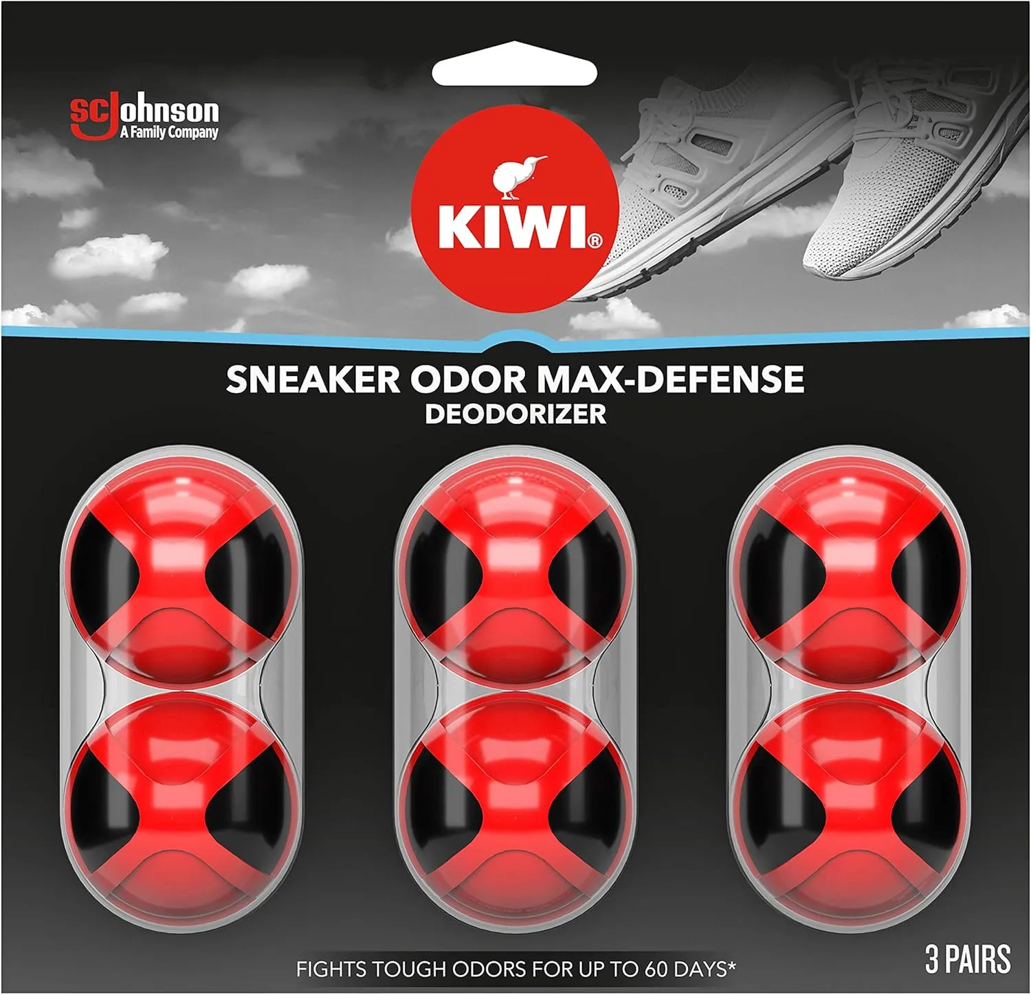 KIWI Ball, Red, 3 Pair (Pack of 1)