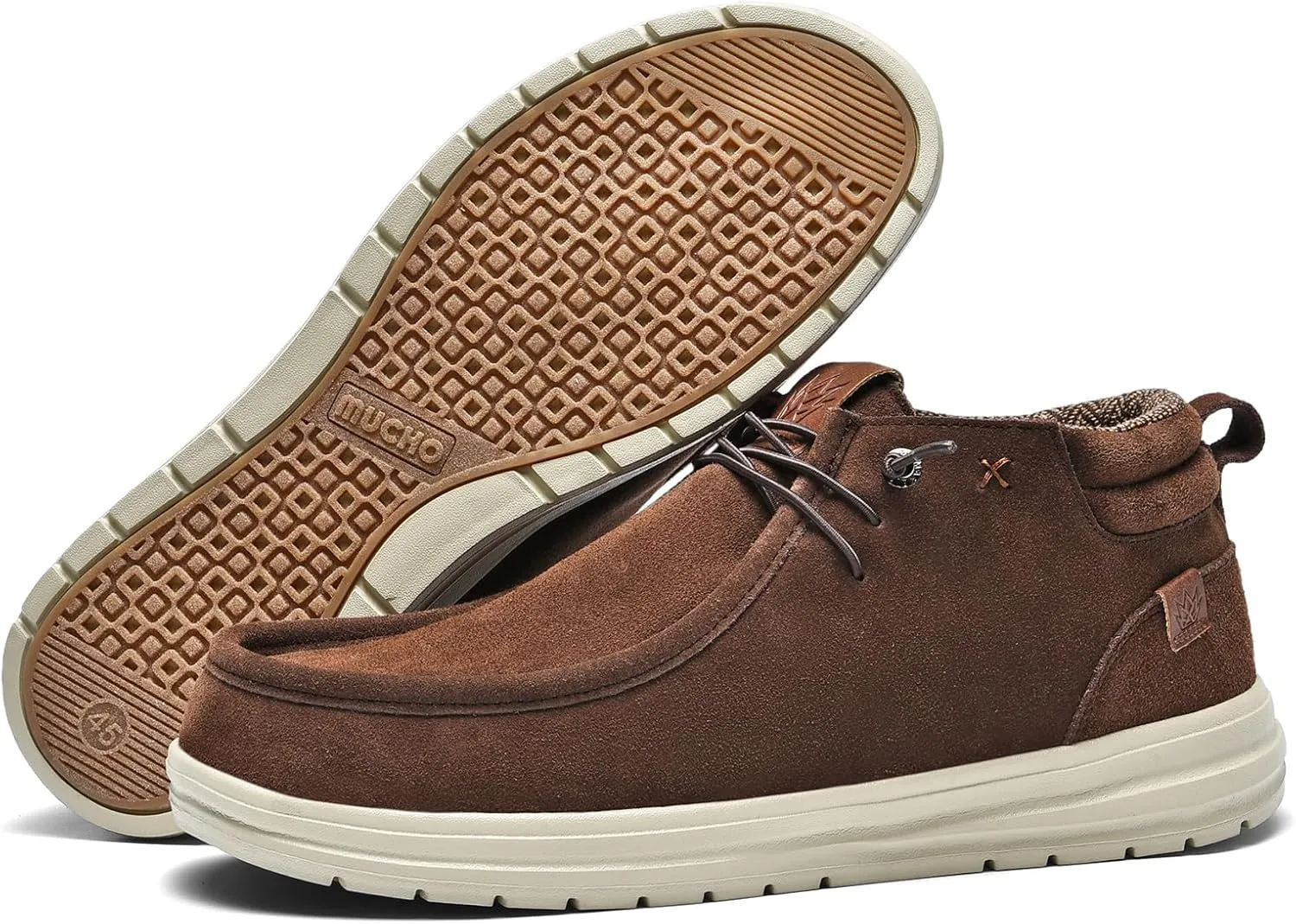 KONA & Chukka Men's Loafers Casual Slip-On Business Casual Shoes- Lightweight and Breathable Slip-On Lace Men's Suede Loafers Sneakers