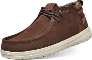 KONA & Chukka Men's Loafers Casual Slip-On Business Casual Shoes- Lightweight and Breathable Slip-On Lace Men's Suede Loafers Sneakers