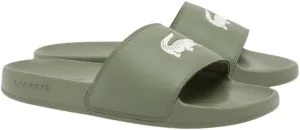 Lacoste Men's Serve Slide 0.0, Green & White Croc, 8