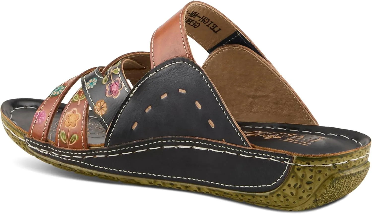 L'Artiste by Spring Step Women's Style Leigh Leather Slide Sandal