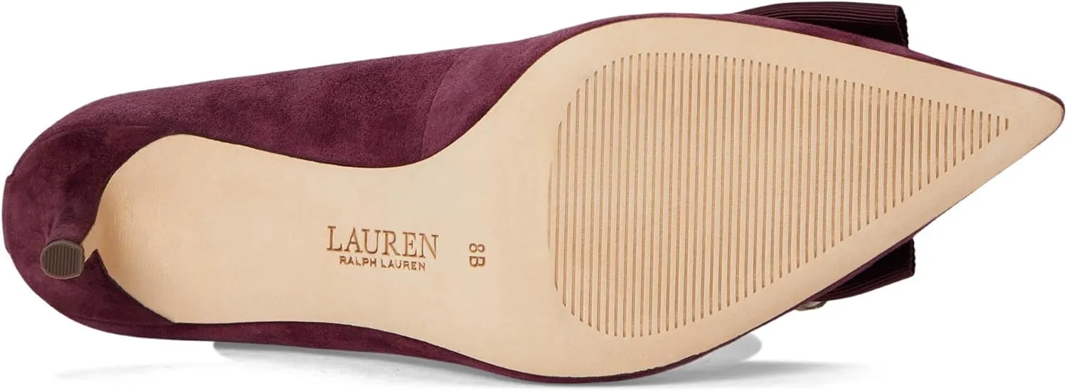 Lauren Ralph Lauren Women's Lanette Bow-Trim Suede Pumps