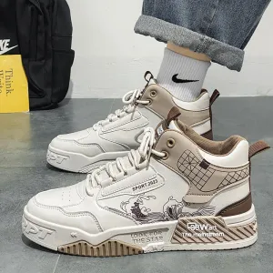 Leichte Atmungsaktive High-Top Sneaker mit Gummisohle