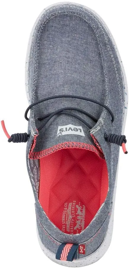 Levi's Kids Newt CHMB Slip-on Unisex Chambray Fashion Sneaker Shoe