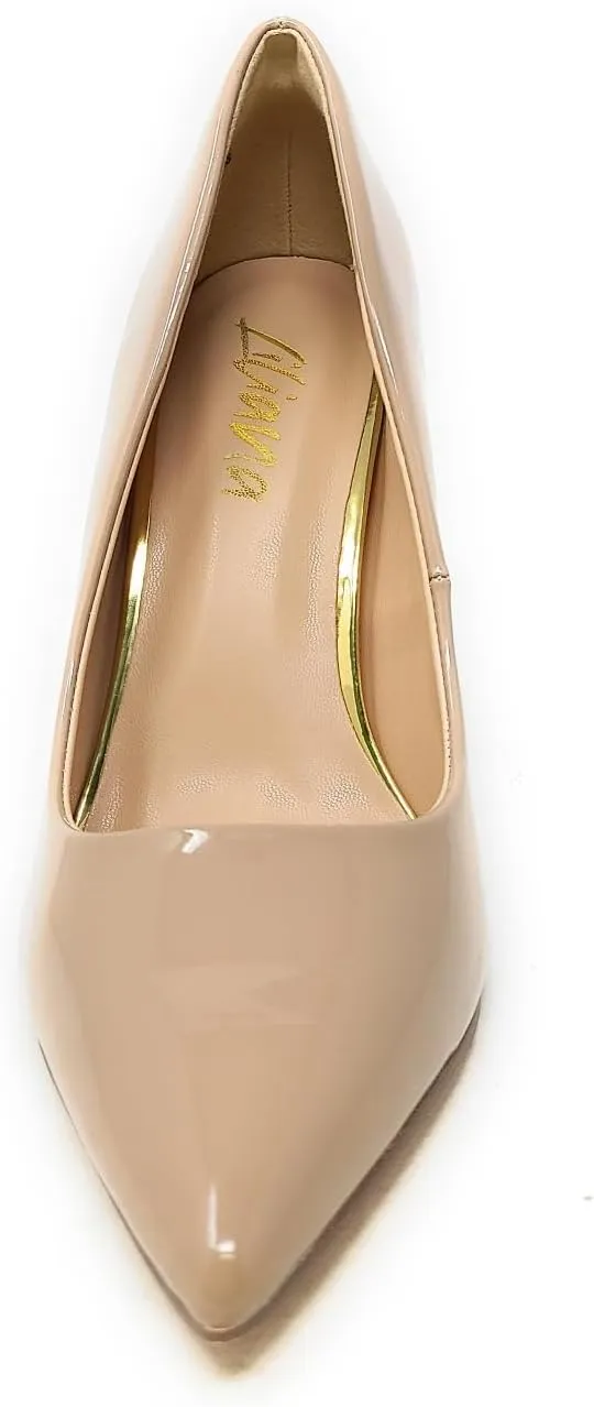Liliana Women’s Vivienne-1 High Heel Dress Pump Pointed Closed Toe Shoe Classic Pump Heels