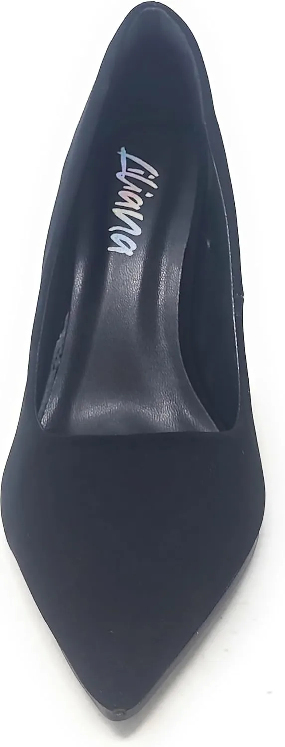 Liliana Women’s Vivienne-1 High Heel Dress Pump Pointed Closed Toe Shoe Classic Pump Heels