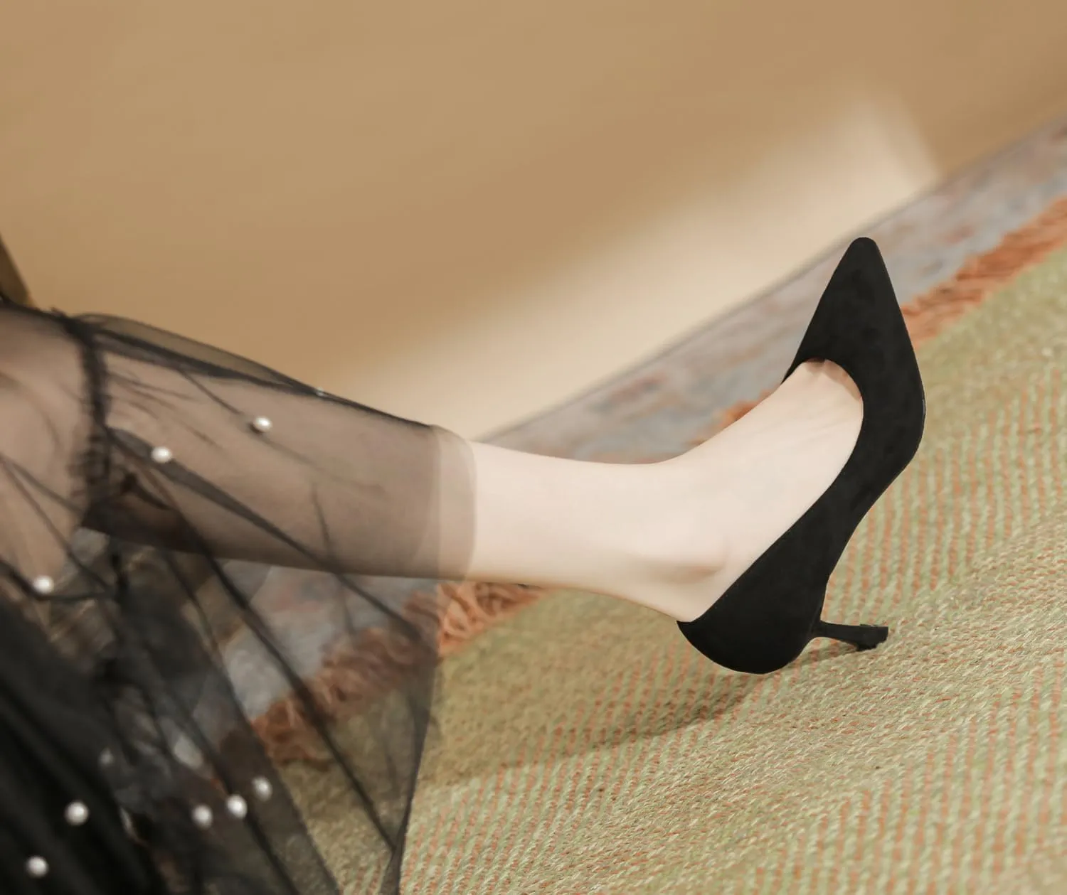 LizFoYa Women Kitten Heel Dress Pump Pointed Toe Classic Office Dressy Casual Pump High Heels