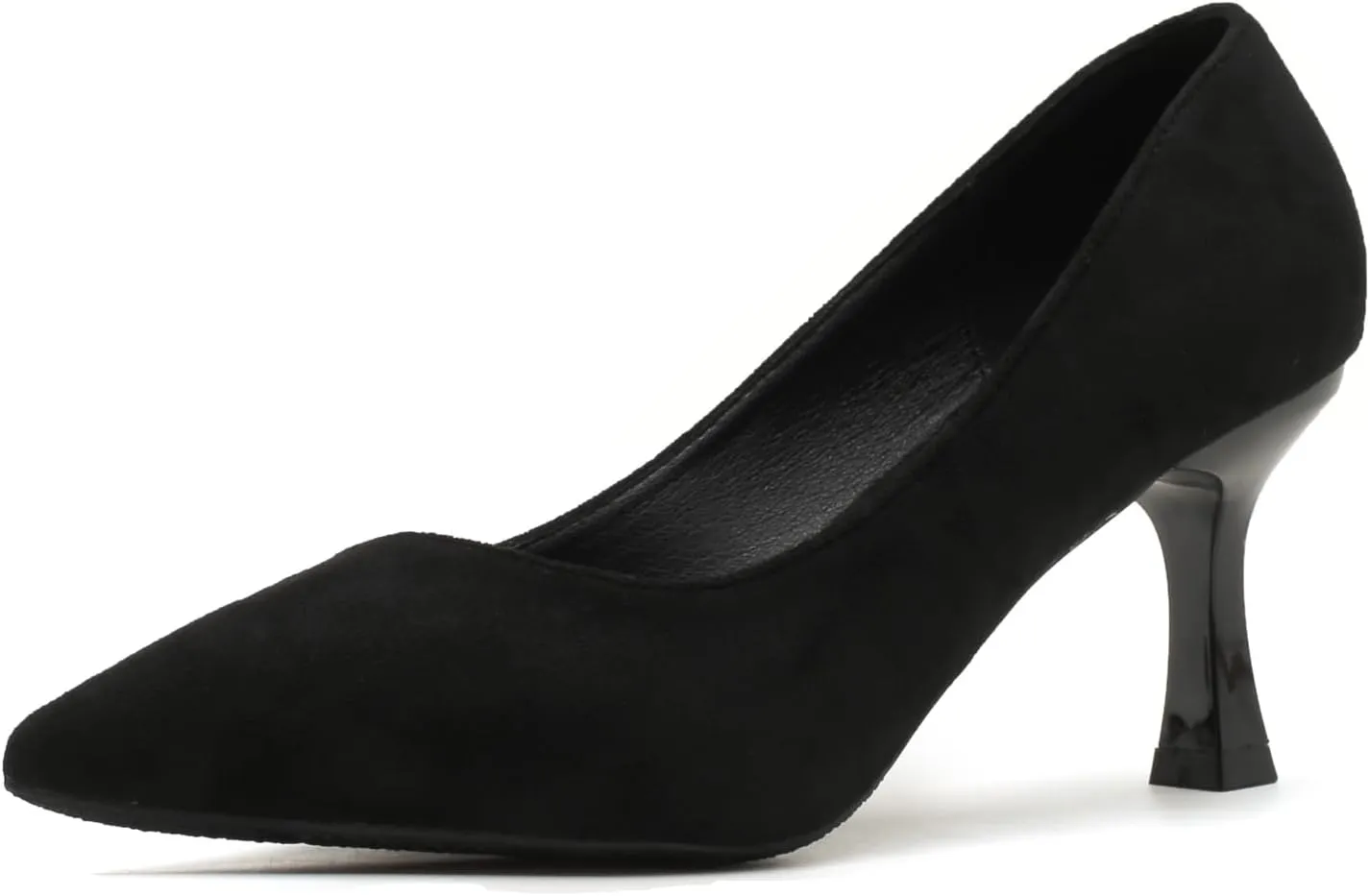 LizFoYa Women Kitten Heel Dress Pump Pointed Toe Classic Office Dressy Casual Pump High Heels