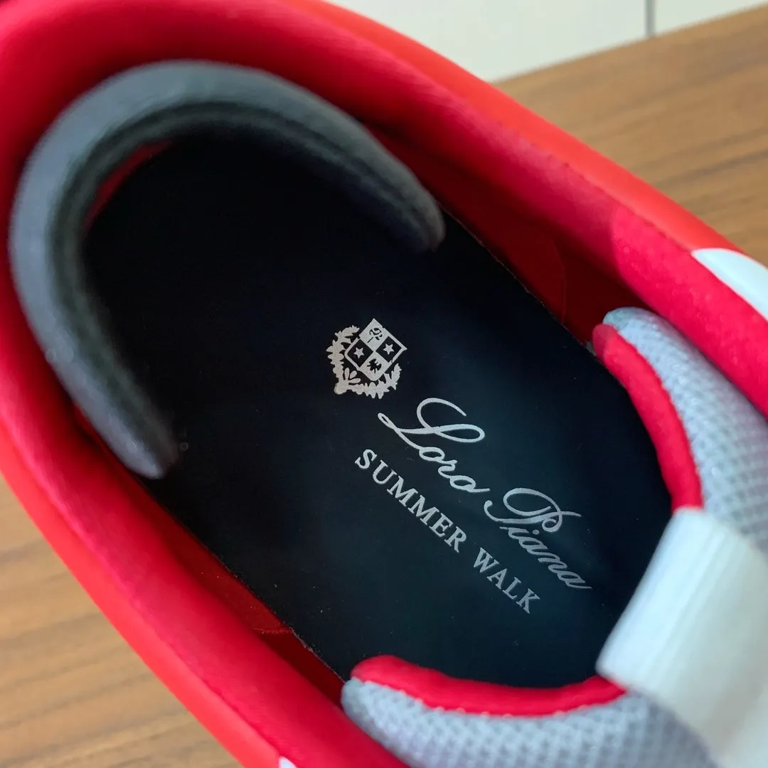 LP Week-End Walk Sneaker In Grey White Mix Red Black Mesh Fabric 984407