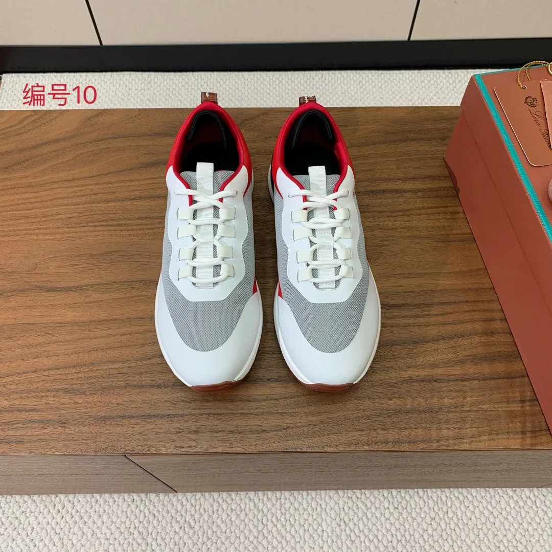 LP Week-End Walk Sneaker In Grey White Mix Red Black Mesh Fabric 984407