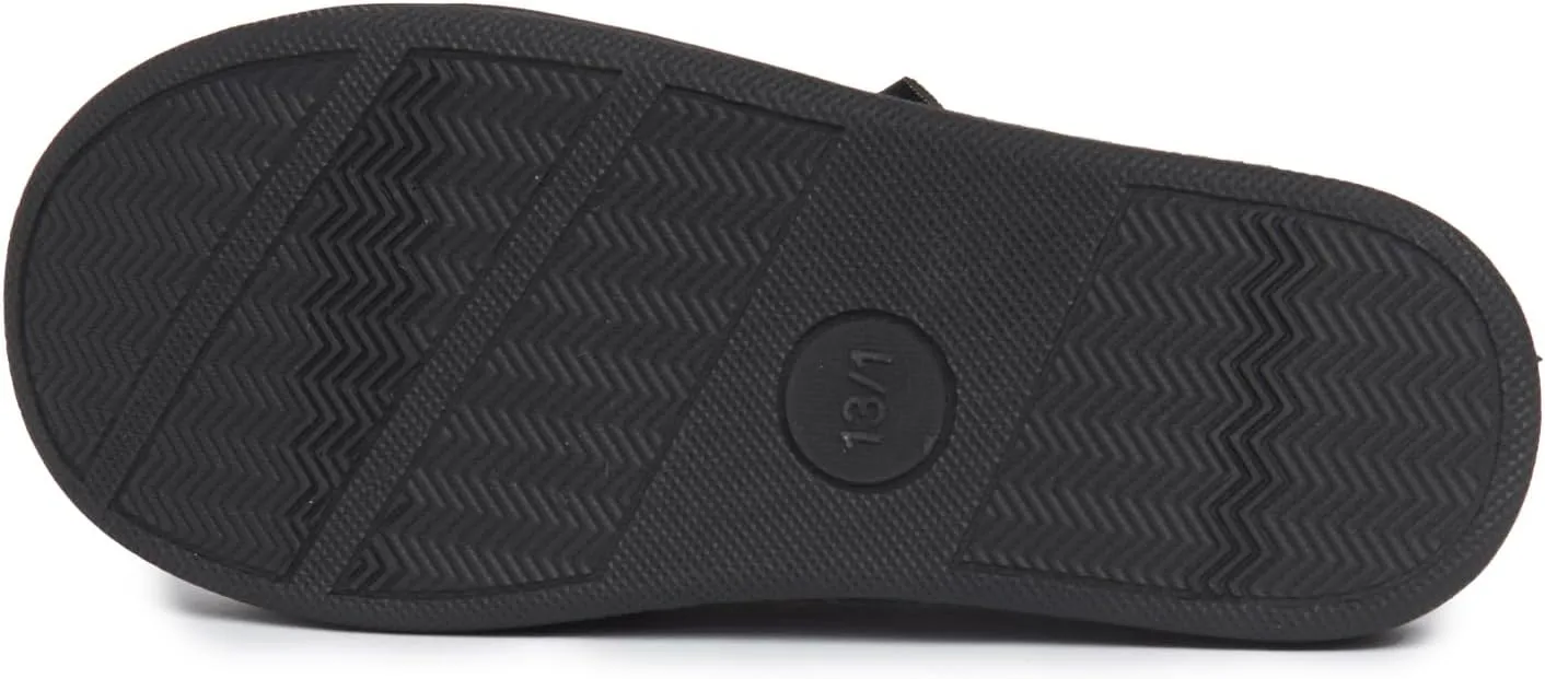 Lucky Brand Boys Memory Foam Microsuede Sherpa Clog Slippers, Fuzzy Non Slip Indoor Outdoor House Shoes, Kids Bedroom Clogs