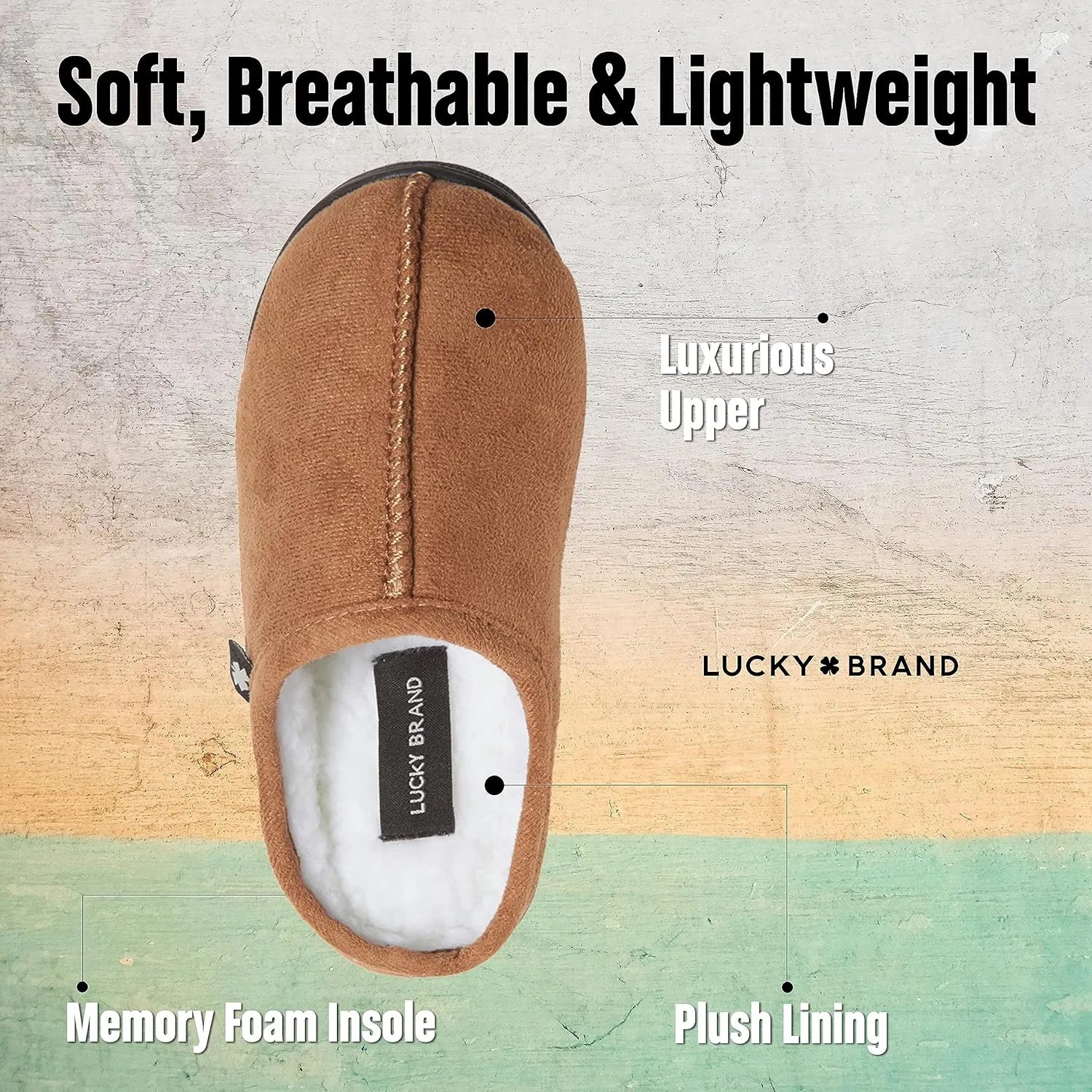 Lucky Brand Boys Micro Suede Clog Slippers, Non Slip Rubber Sole Warm Fuzzy Fluffy House Shoes, Kids Indoor Outdoor Clogs
