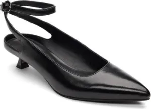 Magic Ankle Strap Pointed Toe Kitten Heel Pump