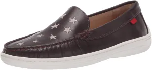Marc Joseph New York Unisex Genuine Leather Driver with Gold Star Detail Loafer, brown nappa, 2 M US Little Kid