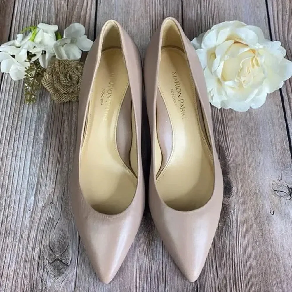 Marion Parke Pink Leather Pumps 38.5M