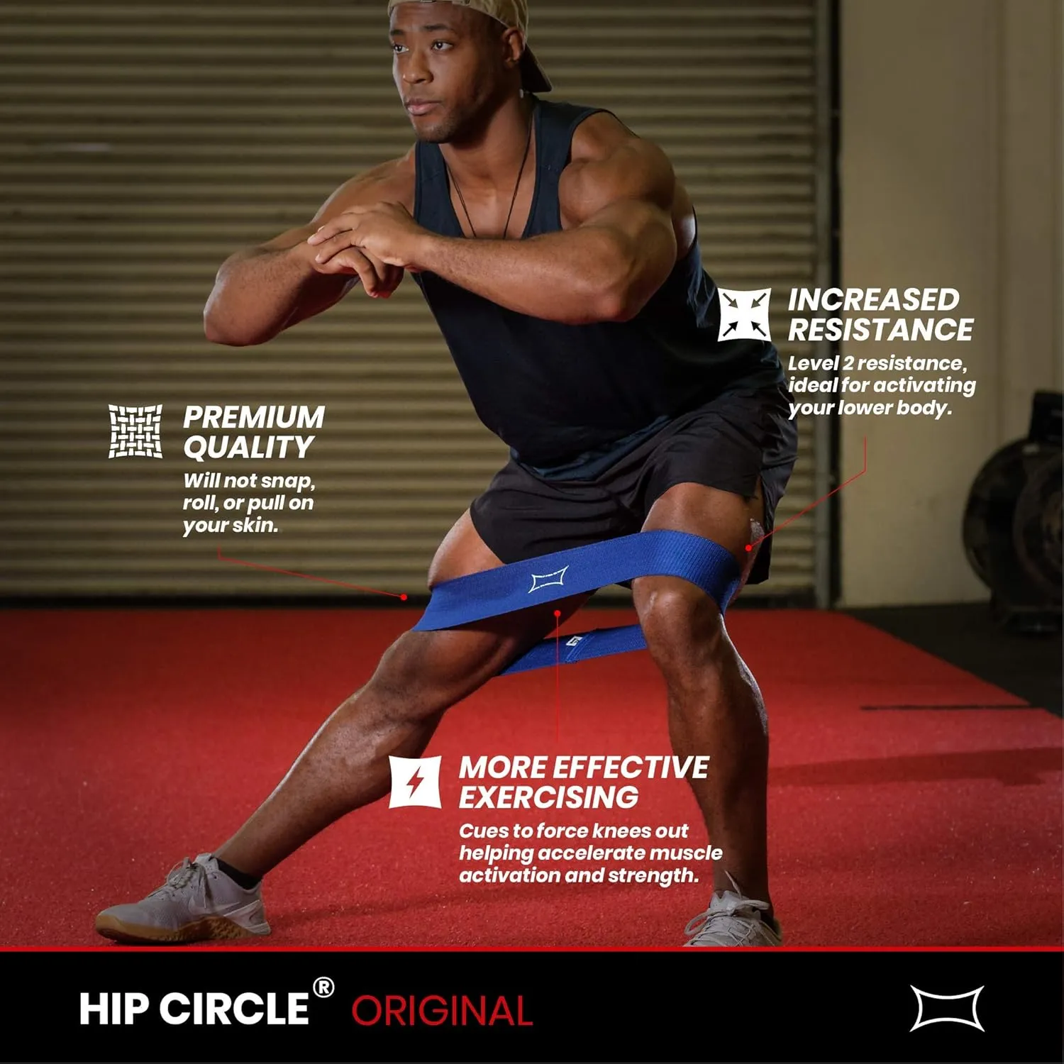 Mark Bell Sling Shot Hip Circle Resistance Bands for Exercising (Level 2)
