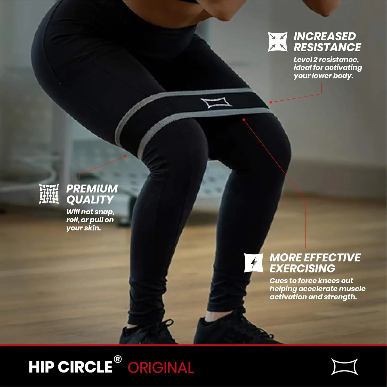 Mark Bell Sling Shot Hip Circle Resistance Bands for Exercising (Level 2)