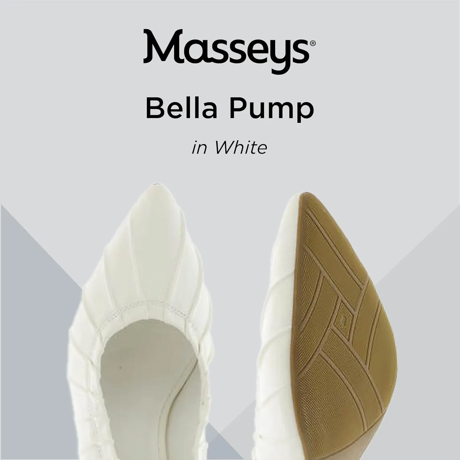 Masseys Women's Bella Pleated Mid Heel Pump