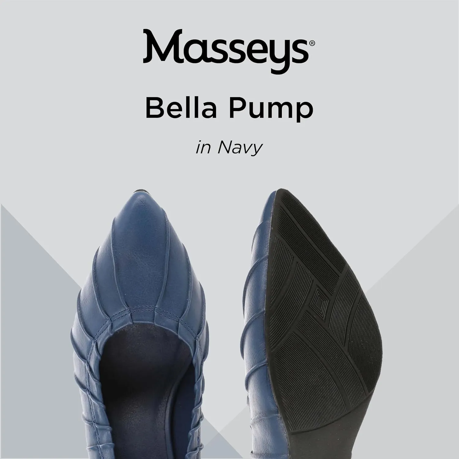 Masseys Women's Bella Pleated Mid Heel Pump