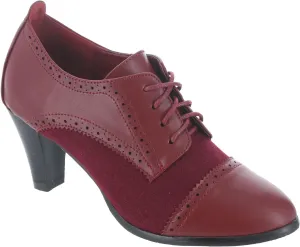 Masseys Women's Olive Lace-Up Tailored Dress Pump
