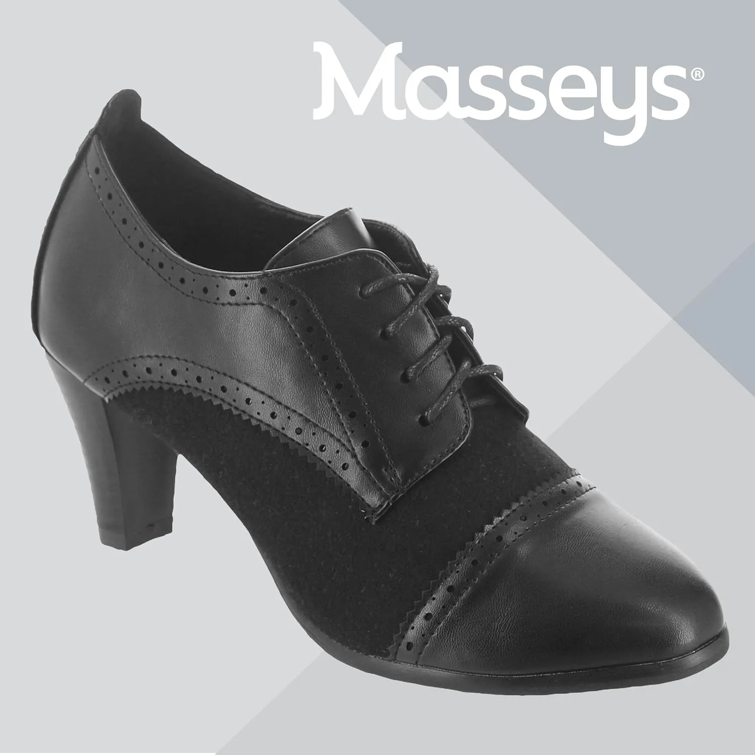 Masseys Women's Olive Lace-Up Tailored Dress Pump