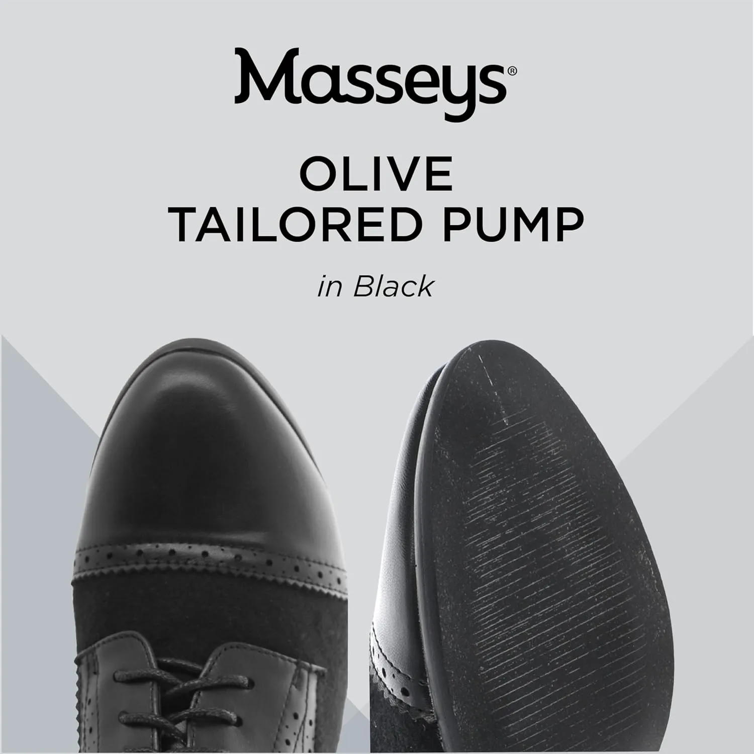 Masseys Women's Olive Lace-Up Tailored Dress Pump