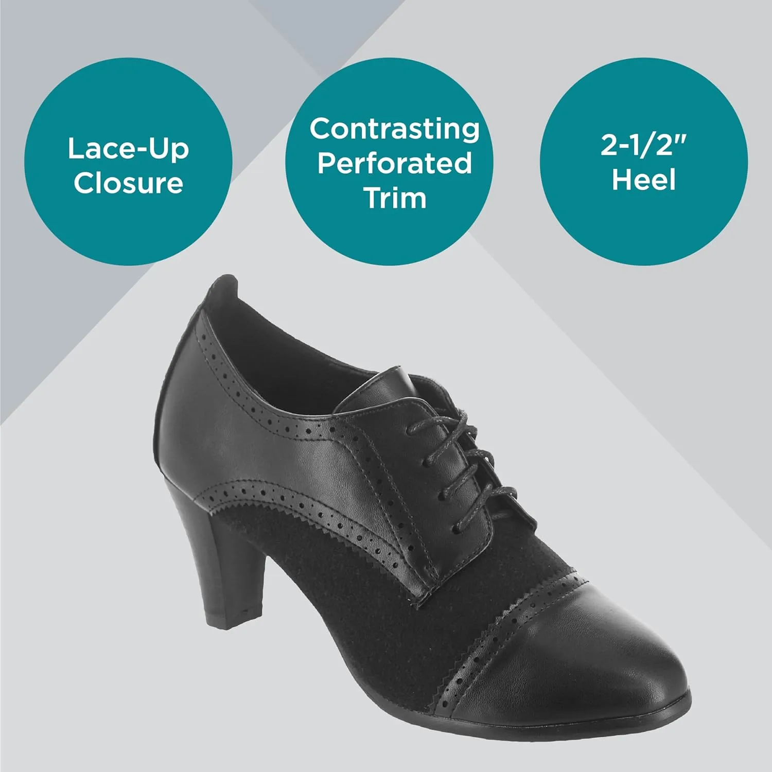Masseys Women's Olive Lace-Up Tailored Dress Pump