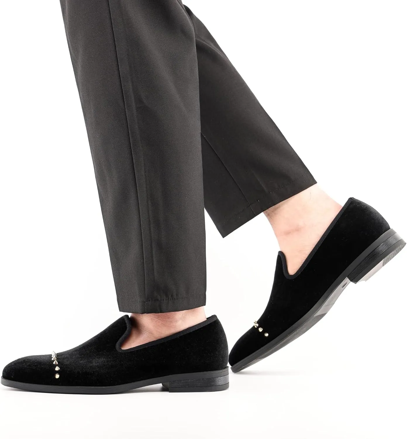 Meijiana Men Faux Leather Noble Loafer Shoes Slip-on Loafer Smoking Slipper Tassel Loafer