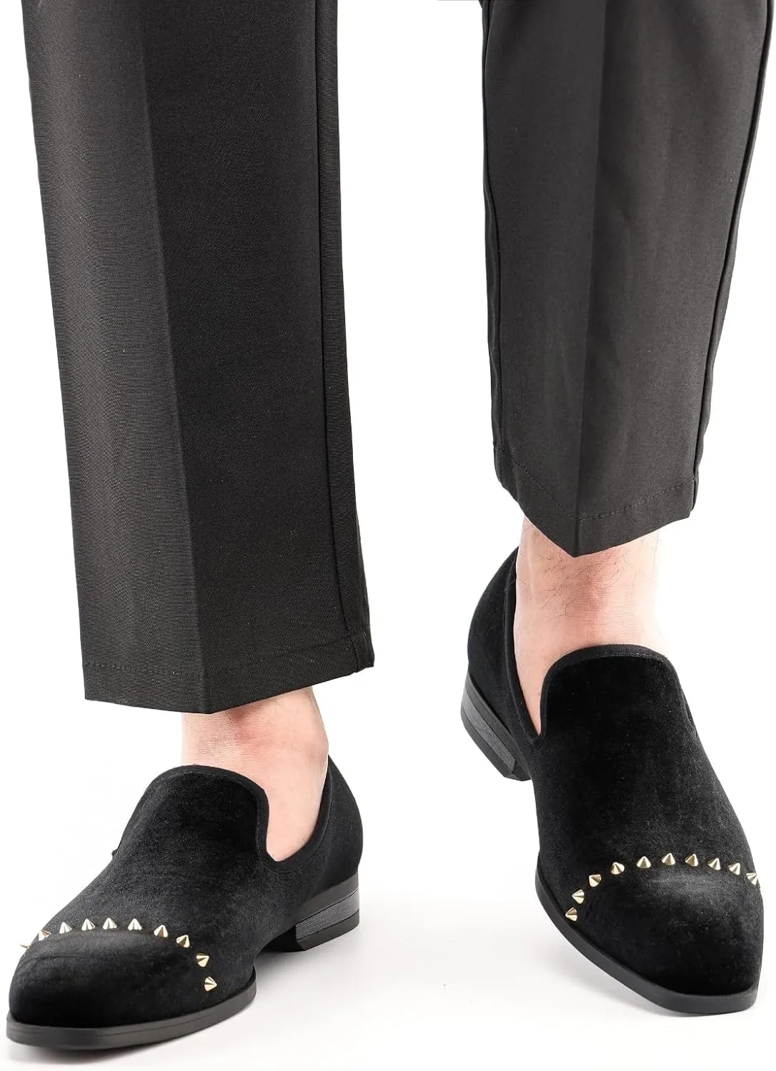 Meijiana Men Faux Leather Noble Loafer Shoes Slip-on Loafer Smoking Slipper Tassel Loafer