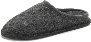 Men's Boiled Wool House Slippers Breathable Winter Warm Slip on Mules Indoor/Outdoor Slipper for Women Two Tone Cap Toe Clog