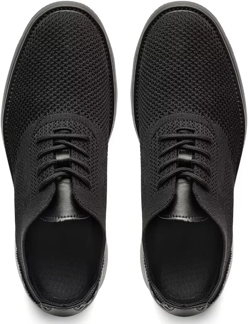 Men's Casual Sneakers Dress Shoes - Comfort Dress Sneakers Mesh Knit Lightweight Breathable Formal Oxford Business Shoes