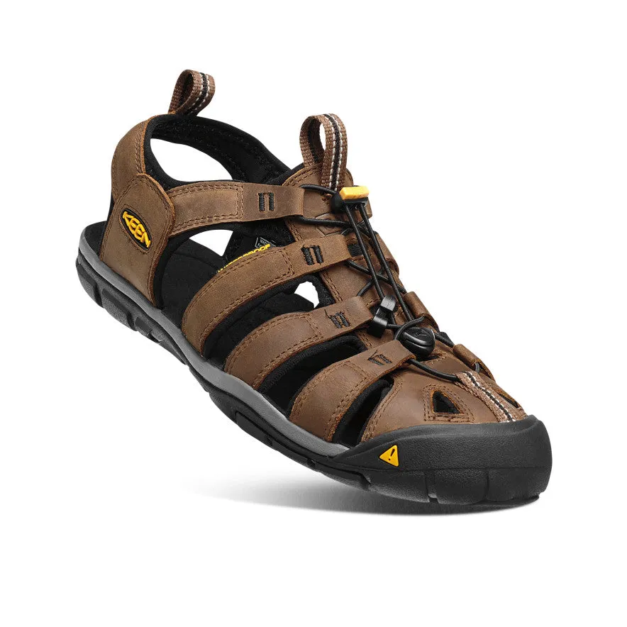 Men's Clearwater CNX Leather Sandal - Dark Earth/Black